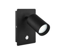 Monkey Ladder Aplique LED de pared negro con interruptor, tipo GU10; ideal para iluminar ambientes con estilo y nergética.