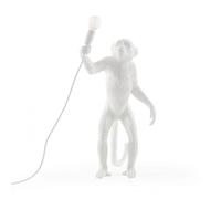 Monkey Lámpara de Mesa de Pie Blanco