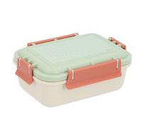 Monnëka Fiambrera Infantil Hermética | Caja de Almuerzo para Niños sin BPA | Lunch Box con Separador Extraíble y Cierre de 4 Clips | Apta para Lavavajillas y Microondas | sage 900ml