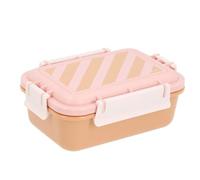 Monnëka Fiambrera Infantil Hermética | Caja de Almuerzo para Niños sin BPA | Lunch Box con Separador Extraíble y Cierre de 4 Clips | Apta para Lavavajillas y Microondas | pink 900ml