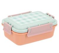 Monnëka Fiambrera Infantil Hermética | Caja de Almuerzo para Niños sin BPA | Lunch Box con Separador Extraíble y Cierre de 4 Clips | Apta para Lavavajillas y Microondas | apricot 900ml