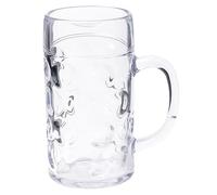 Monouso | 1 Jarra de Plástico Transparente Ø 77 mm 500 ml | Reutilizable y Durable | Ideal para Cerveza, Eventos y Catering Profesional | 1 unidad