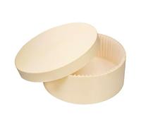Monouso | 5 Molde para Cheesecake Individual con Tapa para 500ml | Apto para Horno | Caja Premium para Tartas de Queso y Postres | Color Madera Natural | Molde Desechable Resistente