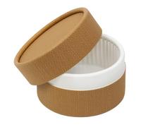 MONOUSO | Caja de Cartón Horneable con Molde para Tartas Kraft Ø8,5x5,5cm 150ml (5 Uds) Brown