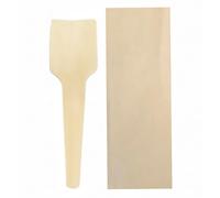 MONOUSO | Cucharilla de Madera para Helados Enfundada 7cm (50 Uds)