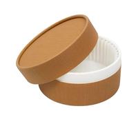 Monouso | Molde para Cheesecake Individual Desechable con Tapa 500ml | Apto para Horno | Caja Premium para Tartas de Queso y Postres | Color Marrón Kraft | 5 Unidades
