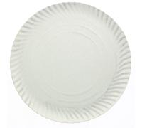 MONOUSO | Plato de Cartón Redondo Blanco 41cm (1 Uds) White