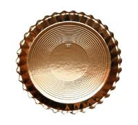 MONOUSO | Plato de Cartón Redondo Dorado Venus 28cm (10 Uds) Gold