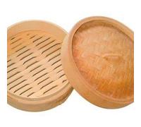 MONOUSO | Vaporera de Bambú con tapa Ø8x6cm (200 Uds)