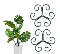 Monstera - Soporte para plantas de 4.1 pulgadas, soporte estabilizador para plantas trepadoras, soporte de 6 tallos para interiores y exteriores para un crecimiento próspero, accesorio de jardín