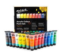 MONT MARTE Juego de Pintura Acrílica Premium - 18 piezas (Tubos 36ml) - Ideal para Pintura Acrílica - Colores Brillantes y Luminosos con gran opacidad - Perfecto para Principiantes y Profesionales