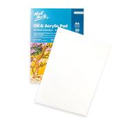 Mont Marte Papel Acrílico A4 - Papel Premium para Pintura al Óleo y Acrílica - 20 Hojas - 350g/m² - Ideal para Pinturas Acrílicas y Óleos