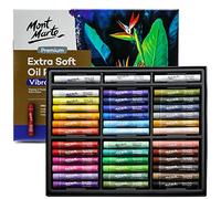 MONT MARTE Pasteles al Oleo Set - 39 Piezas extra suaves - Pasteles solubles en Agua- Colores Intensos, Alta Pigmentación - Ideal para Pintar y Dibujar