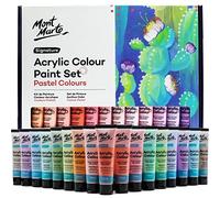 MONT MARTE Pintura Acrilica Pastel - 48 x 36ml - Alta opacidad y acabado satinado - Colores Pastel para Lienzo, Cartón, Papel, Cuero y más