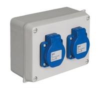 Montaje especial 816+2 toma schuko 2p+tt 16a solera 816-5