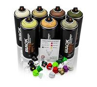 Montana Black Tarn Camouflage - Juego de botes de espray para graffiti, incluye tapa Toro Forte