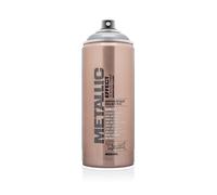 Montana Cans Efecto Metálico Color Plata 400ml. - acabado satinado duradero, resistente a la luz y al desgaste, presión media, para metal, porcelana, cerámica, albañilería, madera, vidrio, pantallas y
