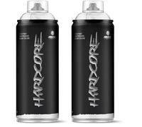 Montana Colors MTN Hardcore Blanco Mate, Spray 400ml (Paquete de 2)