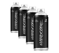 Montana Colors MTN Hardcore Blanco Satinado, Spray 400ml (Paquete de 4)