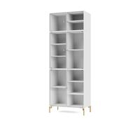 Montana Vitrina Ripple IV 69.6x187.2x38 cm NewWhite-ben brass