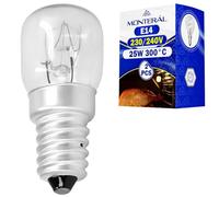 MONTERAL 2 Piezas Bombilla E14 para Horno 25W 300°С 00032196 para Bosch