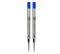 Monteverde Recambio de gel sin tapa para adaptarse a Parker, extrafino, azul, paquete de 2