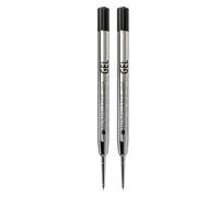 Monteverde Recambio de gel sin tapa para adaptarse a Parker, extrafino, negro, paquete de 2