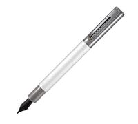 Monteverde USA Ritma - Pluma estilográfica en plata, punta fina, acero inoxidable JoWo suave, cartucho de tinta recargable/convertidor, ideal para escribir y escribir a diario