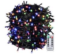 Monzana® Cadena de Luces 200LED Multicolor 20m 8 modos Control Remoto Temporizador Resistentes al Agua Decoración Interior Exterior