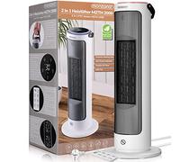Calefactor cerámico blanco 2000W 4 modos 15-35°C incl mando