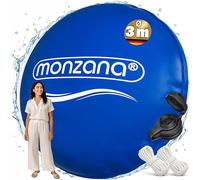 Monzana Cojín Piscina Inflable XXL 3m Protección Invierno PVC | Válvula Boston, PVC 2x0,22mm, Hasta -20°C, 6 Ojales, Cuerdas Fijación, Kit Reparación, Resistente UV, Piscinas de 260 a 350cm