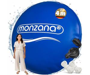 Monzana Cojín Piscina Inflable XXL 4m Protección Invierno PVC | Válvula Boston, PVC 2x0,22mm, Hasta -20°C, 6 Ojales, Cuerdas Fijación, Kit Reparación, Resistente UV, Piscinas de 395 a 480cm