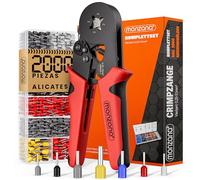 MONZANA® Crimpadora de Terminales Eléctricos 2000 Pzs Alicates 0,25-10mm² Engarzadora Conectores Cable