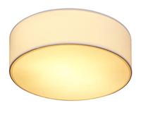 MONZANA® Lámpara Colgante de Techo Ø30cm Pantalla de Tela Blanca Aplique de Luz Redondo 40W Casquillo E27