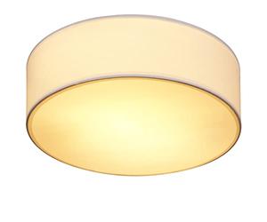 MONZANA® Lámpara Colgante de Techo Ø30cm Pantalla de Tela Blanca Aplique de Luz Redondo 40W Casquillo E27