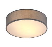 Monzana Lámpara colgante de techo Ø38cm Aplique de luz con pantalla de tela Gris y Casquillo 2xE27