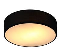Monzana Lámpara colgante de techo Ø38cm Aplique de luz con pantalla de tela Negro y Casquillo 2xE27