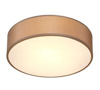 Monzana Lámpara colgante de techo Ø38cm Aplique de luz con pantalla de tela Marrón y Casquillo 2xE27