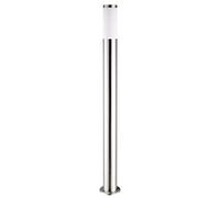 Monzana Lámpara de Jardín Poste de Luz Exterior 100cm Acero Inoxidable E27 Iluminación Terraza Plata