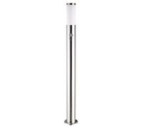 Monzana Lámpara de Jardín Poste de Luz Iluminación Exterior Sensor de Movimiento 100cm Acero Inoxidable Plata