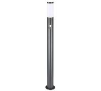 Monzana Lámpara de Jardín Poste de Luz Iluminación Exterior Sensor de Movimiento 100cm Acero Inoxidable Antracita