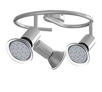 Monzana Lámpara de techo 'Amaryllis' redonda LED 3 focos orientables y giratorios luz iluminación interior 3W 300x125mm