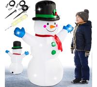 MONZANA® Muñeco de Nieve Inflable 120cm Luces LED Exterior Interior Decoración Navidad In omba Eléctrica