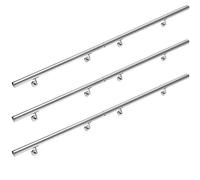 Monzana Pasamanos de Acero Inoxidable Barandilla de Pared para Escalera 600cm Soporte Pared Interior Exterior