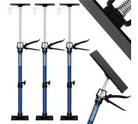 MONZANA® Set 3x Puntales Telescópicos 50-115cm Ajustables Acero Carga 30kg | Altura Regulable 50-115cm, Acero Robusto, Cabezal articulado hasta 45°, Placas de Yeso, Paneles, Techos, Marcos de Puerta