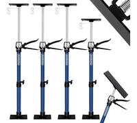 Monzana® Set 4X Puntales Telescópicos 115-290cm Ajustables Acero Carga 30kg | Altura Regulable 115-290cm, Acero Robusto, Cabezal articulado hasta 45°, Placas de Yeso, Paneles, Techos, Marcos de Puerta