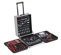 MONZANA® Set de Herramientas 899 Pzs. Maleta Carrito Portaherramientas Completo Asa Telescópica Ruedas