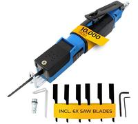 Monzana Sierra Neumática de Aire Comprimido 6 Hojas 2 Llaves Allen 10.000 rpm Mango de Goma Cortadora de Metal