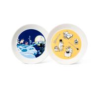 Moomin Arabia Set de platos Office & Winternight Ø19 cm