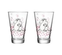 Moomin Arabia Vasos Moomin Amor - pack de 2 Transparente